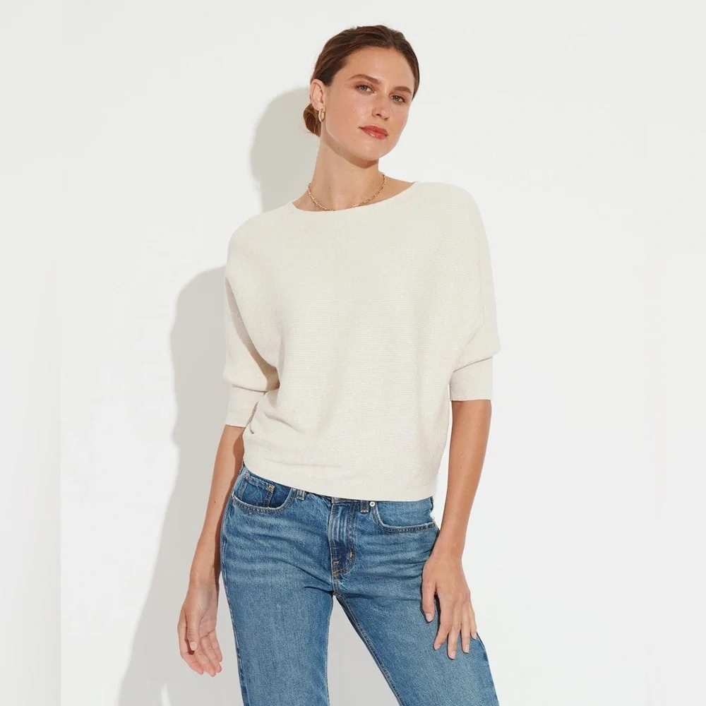 The Reset R Label EUC Ribbed 3/4 Sleeve Pullover